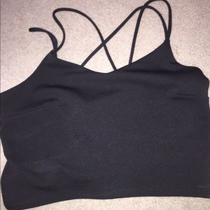 Simple black crop top